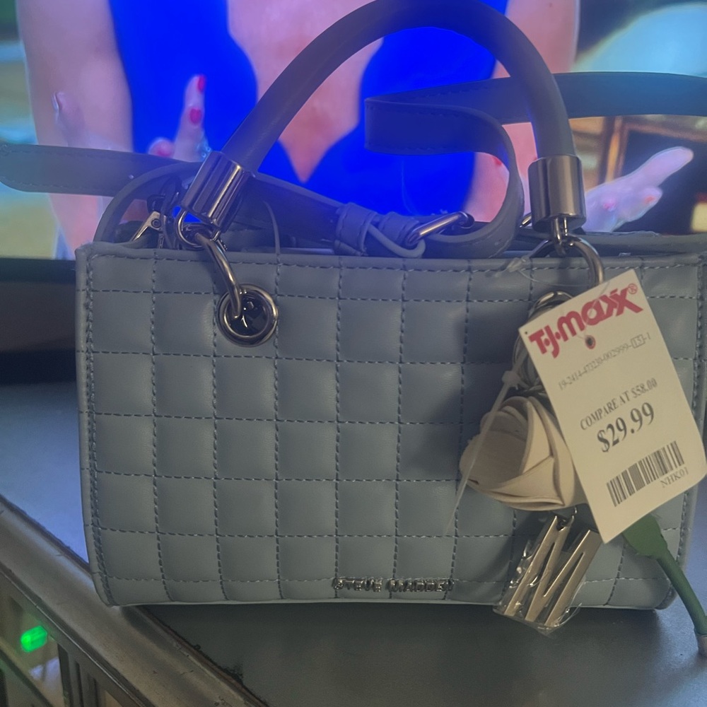 T.J.Maxx Sky Blue Quilted Mini Bag